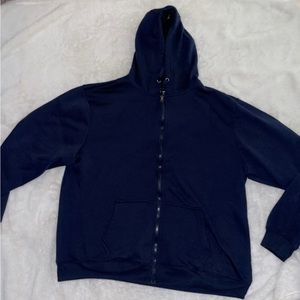 Navy Blue Zip Up Hoodie